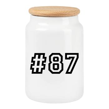 1987 Jahrgang 39. Geburtstag 39 Jahre alt - Keksdose mit Holzdeckel - Weiß - Vorne