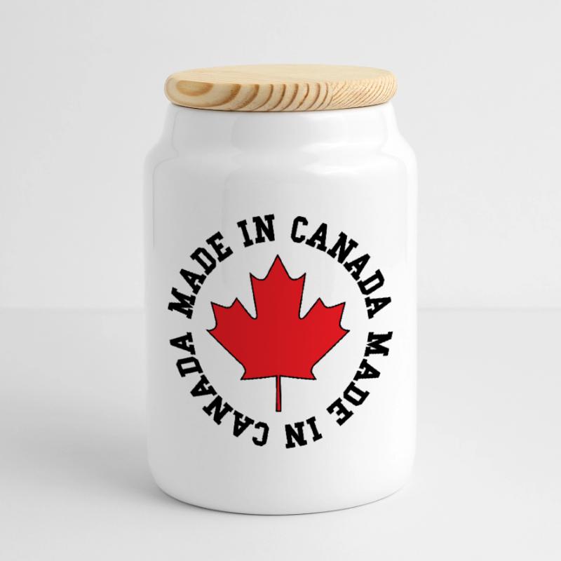 Made in Canada – Ahornblatt Statement Keksdose mit Holzdeckel