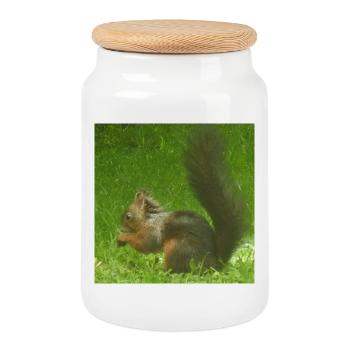 Eichhörnchen Tier Tierliebe Tierfreund Liebe - Keksdose mit Holzdeckel - Weiß - Vorne