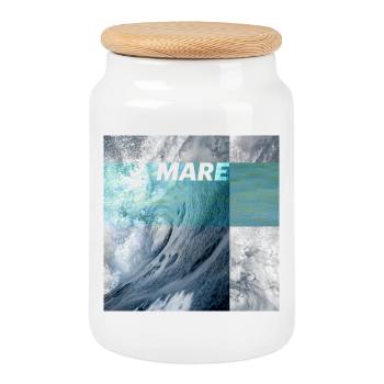 MARE – das Meer ruft - Keksdose mit Holzdeckel - Weiß - Vorne