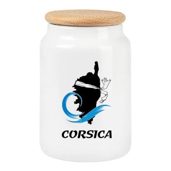 KORSIKA - Keksdose mit Holzdeckel - Weiß - Vorne