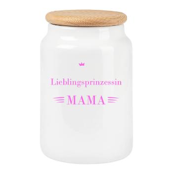 Mutter und Tochter Muttertag Mutterliebe Töchter - Keksdose mit Holzdeckel - Weiß - Vorne