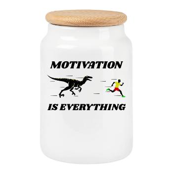 Motivation Sport Course Course Jogging Marathon - Boîte à biscuits avec couvercle en bois - blanc - Devant