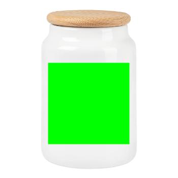 personnaliser le modèle de texture d’arrière-plan vert - Boîte à biscuits avec couvercle en bois - blanc - Devant