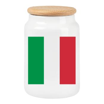 Italy flag mouse pad mouse pad Italy - Cookie Jar with Wooden Lid - white - Front