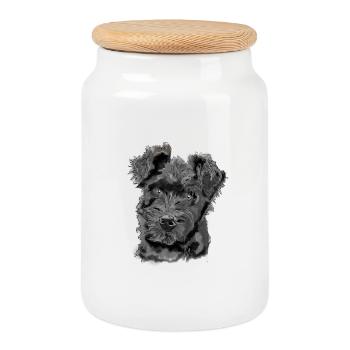 Pumi - Cookie Jar with Wooden Lid - white - Front