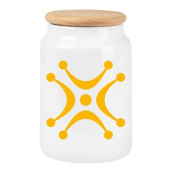 LABARO CANTABRO M1 - Cookie Jar with Wooden Lid - white - Front