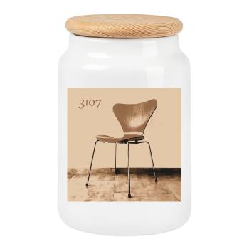 3107 Siebener No7 Stuhl Arne Jacobsen Fritz Hansen - Keksdose mit Holzdeckel - Weiß - Vorne