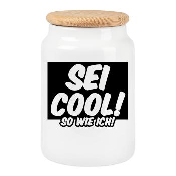Cool Freunde Freundschaft Statement Sprüche - Keksdose mit Holzdeckel - Weiß - Vorne