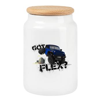 GOT FLEX? - OFFROADER Crawler - Blau - Keksdose mit Holzdeckel - Weiß - Vorne