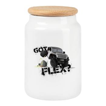 GOT FLEX? - OFFROADER Crawler - White - Cookie Jar with Wooden Lid - white - Front