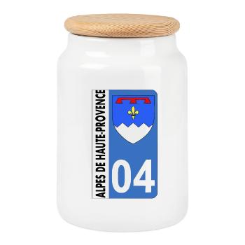 Alpes de haute-provence - Keksdose mit Holzdeckel - Weiß - Vorne