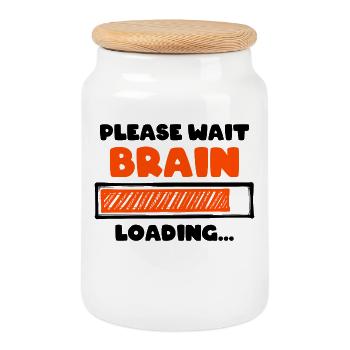 Funny Saying Statement Zocker Games Video Games - Cookie Jar with Wooden Lid - white - Front