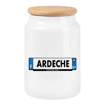 1. 1. 1. - Keksdose mit Holzdeckel - Weiß - Vorne