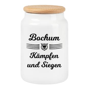 Bochum kämpfen uns siegen - Keksdose mit Holzdeckel - Weiß - Vorne