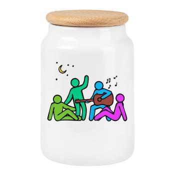 Les meilleurs amis amis amitié - Boîte à biscuits avec couvercle en bois - blanc - Devant