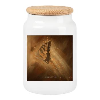 Butterfly Effekt 2 - Keksdose mit Holzdeckel - Weiß - Vorne