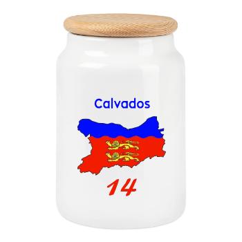 calvados - Cookie Jar with Wooden Lid - white - Front