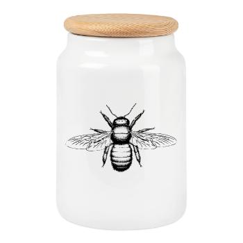 Xylocopa - Keksdose mit Holzdeckel - Weiß - Vorne