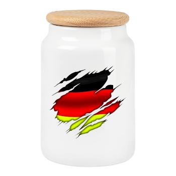 DEUTSCHLAND - Deutschland - Deutschland - Keksdose mit Holzdeckel - Weiß - Vorne