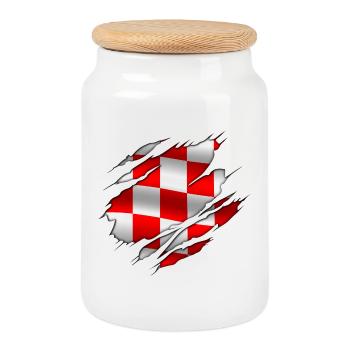 Kroatien - Kroatien - Keksdose mit Holzdeckel - Weiß - Vorne