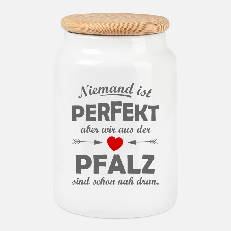 Pfalz - Keksdose mit Holzdeckel - Weiß