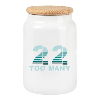 Veteran Ptsd Awareness 22 Militär - Keksdose mit Holzdeckel - Weiß - Vorne