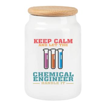 Citation amusante en génie chimique pour Chemical Engi - Boîte à biscuits avec couvercle en bois - blanc - Devant