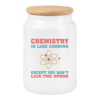 Citation amusante en génie chimique pour Chemical Engi - Boîte à biscuits avec couvercle en bois - blanc - Devant
