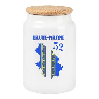 Haute-Marne - Keksdose mit Holzdeckel - Weiß - Vorne