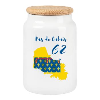 No calais - Cookie Jar with Wooden Lid - white - Front