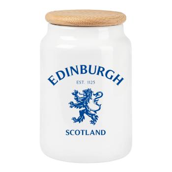 EDINBURGH Schottland Scotland - Keksdose mit Holzdeckel - Weiß - Vorne