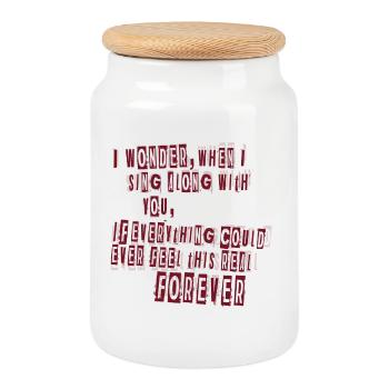 Everlong Lyrics - Keksdose mit Holzdeckel - Weiß - Vorne