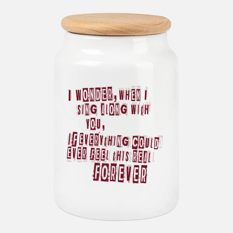 Everlong Lyrics - Keksdose mit Holzdeckel - Weiß