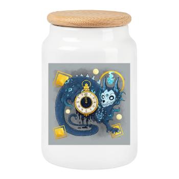 Blue Ink Spirits Poster - Dämonenwächter der Zeit - Keksdose mit Holzdeckel - Weiß - Vorne