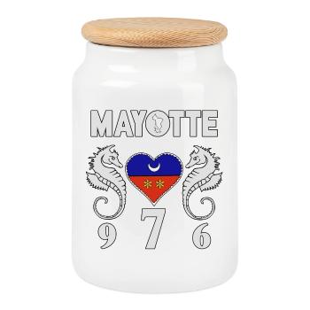 Mayotte T Shirt - Cookie Jar with Wooden Lid - white - Front