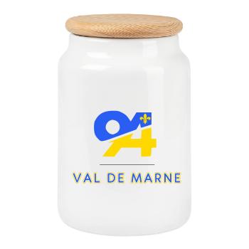 Val de Marne - Keksdose mit Holzdeckel - Weiß - Vorne