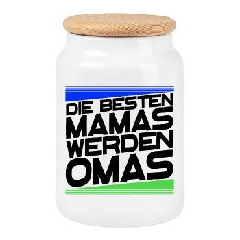 Gratulation Oma Statement Großmutter Alles Gute - Keksdose mit Holzdeckel - Weiß - Vorne