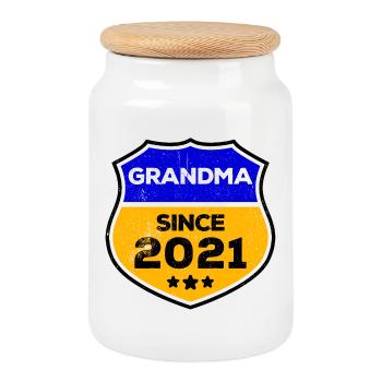 Seniorin Großmutter Rentnerin Oma Statement - Keksdose mit Holzdeckel - Weiß - Vorne
