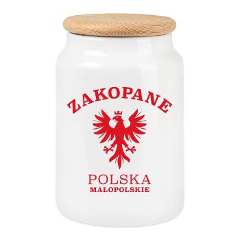 ZAKOPANE Polen Polska Poland - Keksdose mit Holzdeckel - Weiß - Vorne