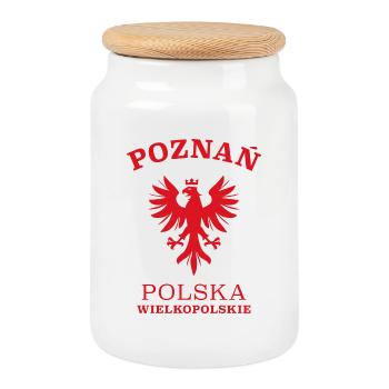 POZNAN Polen Polska Poland - Keksdose mit Holzdeckel - Weiß - Vorne