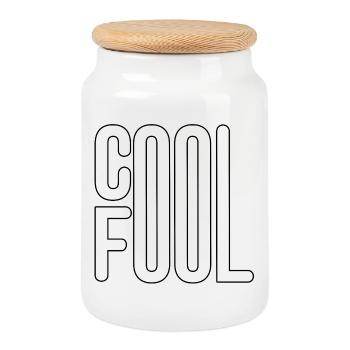 COOL FOOL SPORTS WHITE LINEART - Cookie Jar with Wooden Lid - white - Front