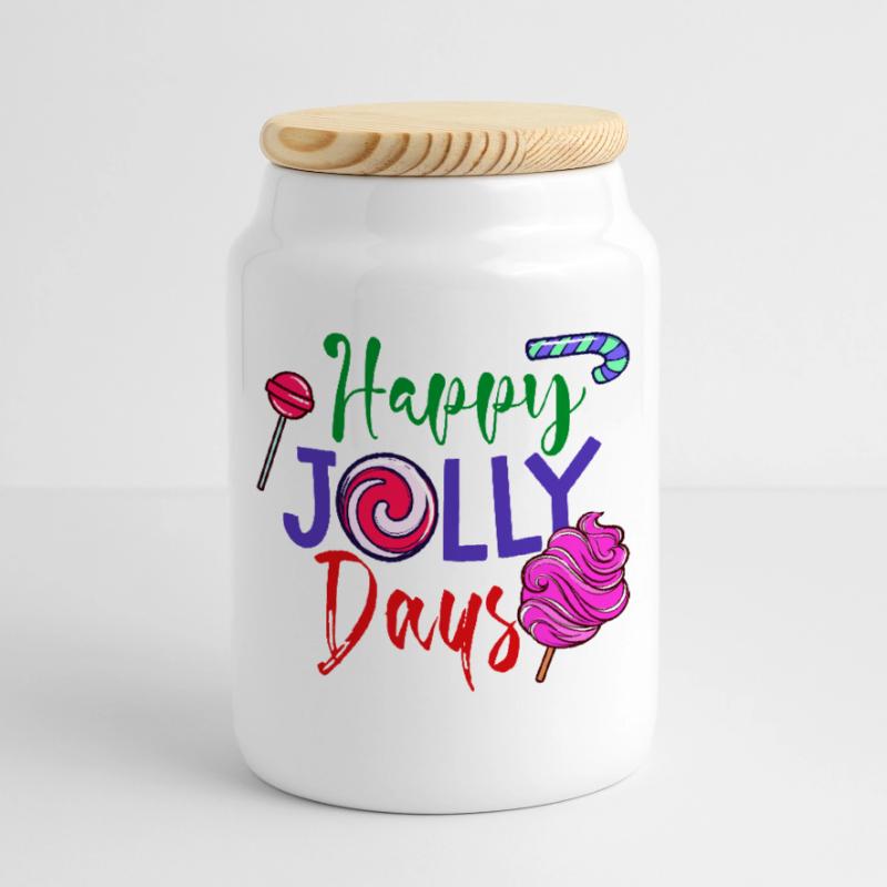 Sweets Statement Candy Snacking Delicious Cookie Jar with Wooden Lid