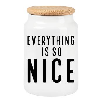 Funny sayings - Cookie Jar with Wooden Lid - white - Front