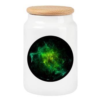 Particle - Cookie Jar with Wooden Lid - white - Front