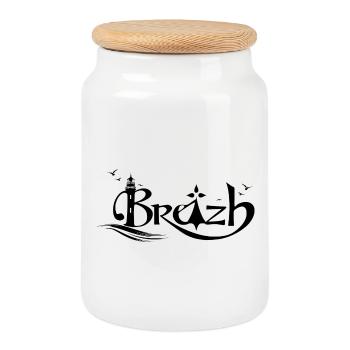 Breizh | - Keksdose mit Holzdeckel - Weiß - Vorne