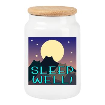 BIEN DORMIR - CAT MOUNTAINS - RANDONNÉE - Boîte à biscuits avec couvercle en bois - blanc - Devant