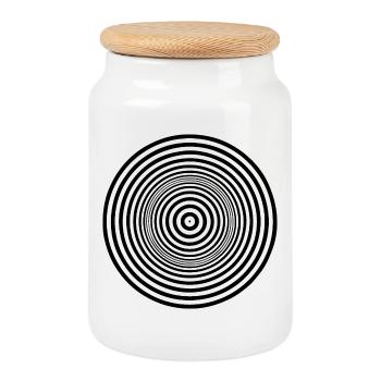 Paranoia - Cookie Jar with Wooden Lid - white - Front