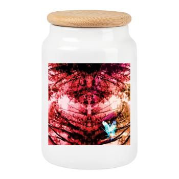 Red Forest Manala - Cookie Jar with Wooden Lid - white - Front