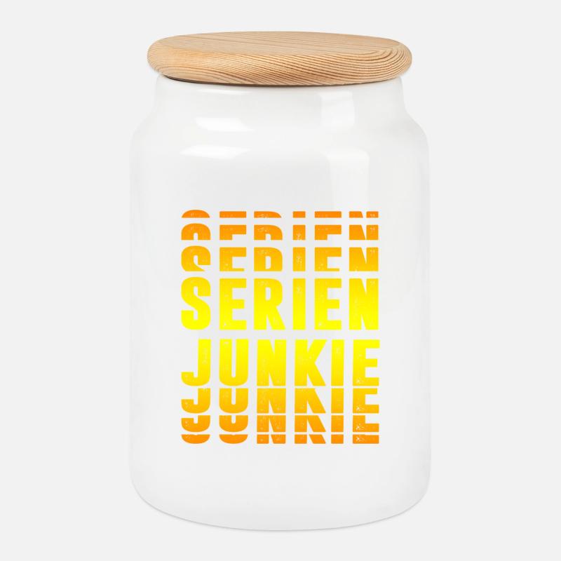 Serien Junkie - Keksdose mit Holzdeckel - Weiß